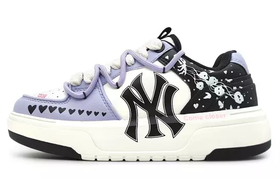 Кроссовки MLB New York Yankees Skateboarding Shoes Unisex Low-top White/black, фиолетовый