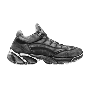 Кроссовки MM6 Maison Margiela Distressed Effect Low Grey, черный