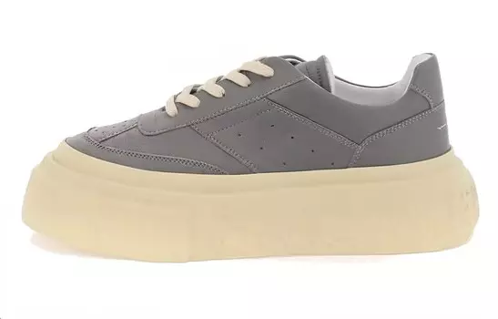 Кроссовки MM6 Maison Margiela Gambetta Leather Sneakers, серый