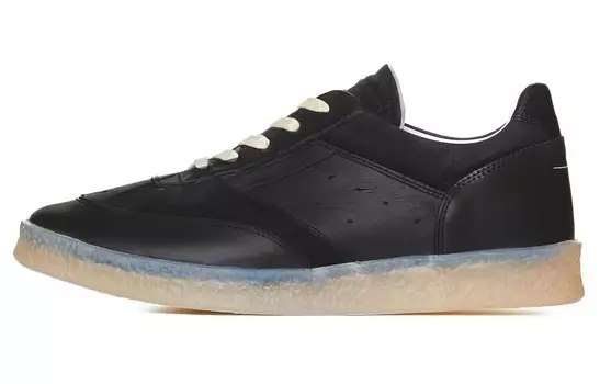 Кроссовки MM6 Maison Margiela Panelled Lace-up Sneakers, черный