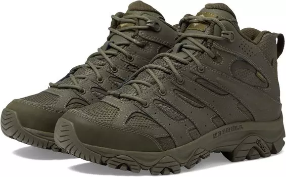 Кроссовки Moab 3 Mid Tactical Wp Merrell Work, цвет Dark Olive