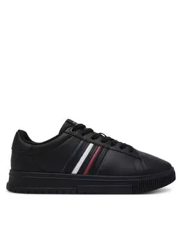 Кроссовки Modern Cupsole Stripes Lth FM0FM05406 Tommy Hilfiger, черный