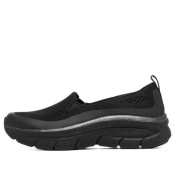Кроссовки modern dlux comfort slip-on sneaker 'black white' Skechers, черный