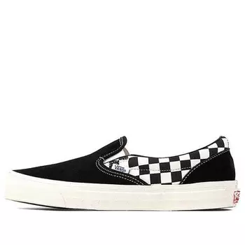 Кроссовки modernica x og classic slip-on lx 'checkerboard' Vans, черный