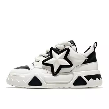 Кроссовки MOERBAI Skateboarding Shoes Unisex Low-top, белый/желтый