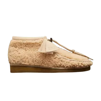 Кроссовки Moncler Clarks x Moncler Wallabee Shearling Beige, коричневый