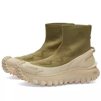 Кроссовки Moncler Trailgrip Knit High Top, зеленый
