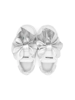 Кроссовки Monnalisa с бантом, белый/серый