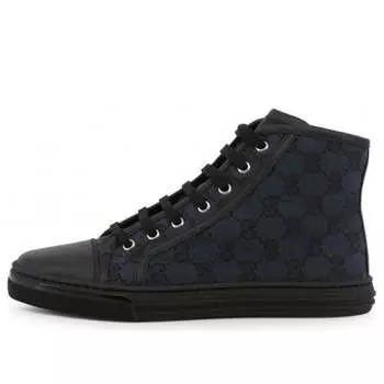 Кроссовки monogram canvas gg high 'black' Gucci, черный