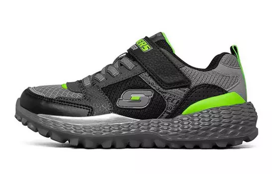 Кроссовки Monster Kids Lifestyle GS Low-top черного/серого/зеленого цвета Skechers