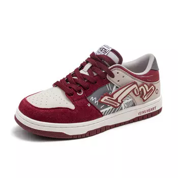 Кроссовки MR.A Skateboarding Shoes Unisex Low-top Beige, цвет Burgundy