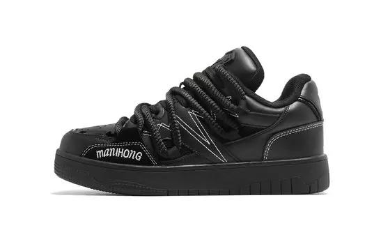 Кроссовки MR.PESIN Skateboarding Shoes Unisex Low-top Black, черный