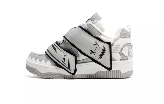 Кроссовки MR.PESIN Skateboarding Shoes Unisex Low-top Dark Gray, серый