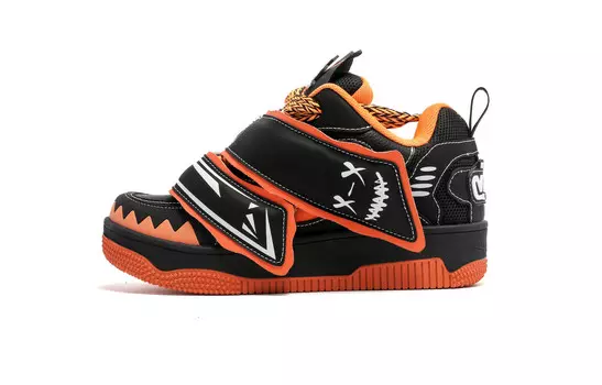 Кроссовки MR.PESIN Skateboarding Shoes Unisex Low-top Orange, черный