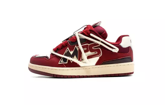 Кроссовки MR.PESIN Skateboarding Shoes Unisex Low-top Red, цвет Burgundy