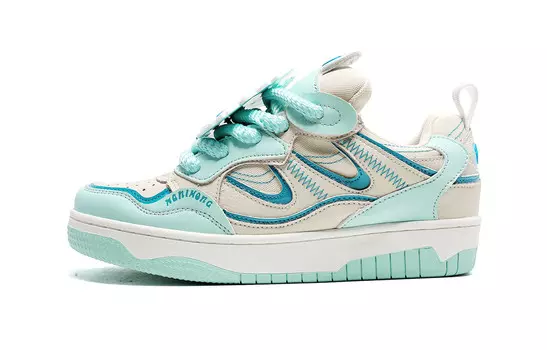 Кроссовки MR.PESIN Skateboarding Shoes Unisex Low-top Cyan, голубой