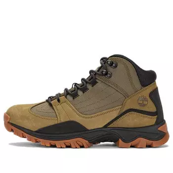 Кроссовки mt. maddsen mid lace up hiking boots 'olive nubuck' Timberland, зеленый