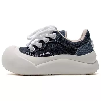 Кроссовки Mule Donkey Lifestyle Shoes Women's Low-top White/Blue, темно-синий