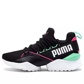 Кроссовки muse maia street 1 low-top running shoes black/green Puma, черный