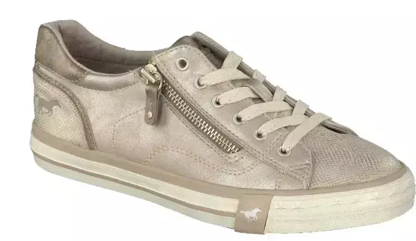 Кроссовки Mustang Shoes, с боковой молнией, повседневная обувь, полуботинки, туфли на шнуровке, бронзовый