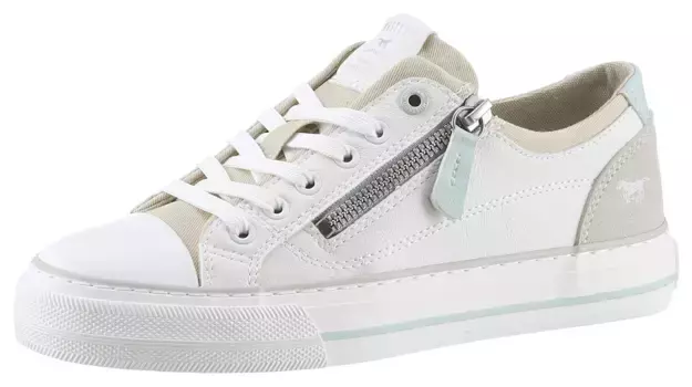 Кроссовки Mustang Shoes, с боковой молнией, повседневная обувь, полуботинки, туфли на шнуровке, бежевый