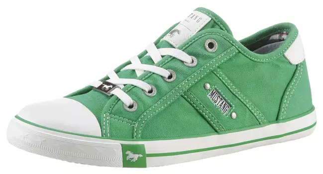 Кроссовки Mustang Shoes с фирменной этикеткой Mustang, повседневная обувь, полуботинки, туфли на шнуровке, зеленый
