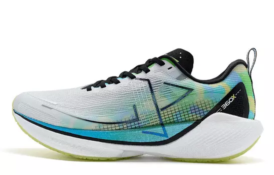 Кроссовки мужские 360X с низким верхом, новые, белые / зеленые, травянисто-зеленые / небесно-голубые Xtep