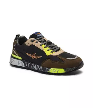 Кроссовки мужские Aeronautica Militare с принтом, коричневый