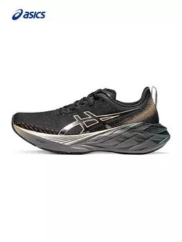Кроссовки мужские Asics Novablast 4 Platinum амортизирующие, черный / бежевый