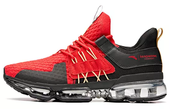 Кроссовки мужские Black Hole с низким верхом, университетские, красные/металлик, золотистые/черные Anta