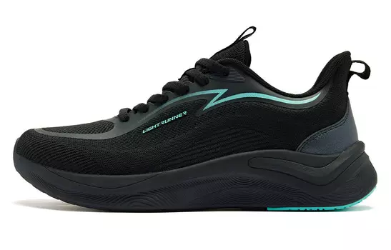 Кроссовки мужские Chifeng Running Shoes Low-top Black/Green Qiaodan