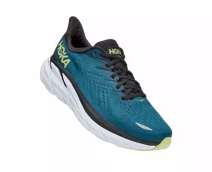 Кроссовки мужские Clifton 8 в цвете Blue Coral, бабочка Hoka