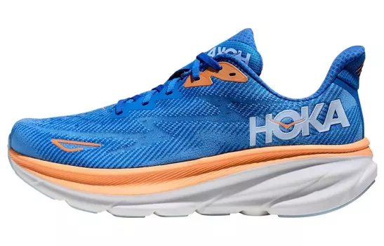 Кроссовки мужские Clifton 9 с низким верхом, синие/оранжевые Hoka One One