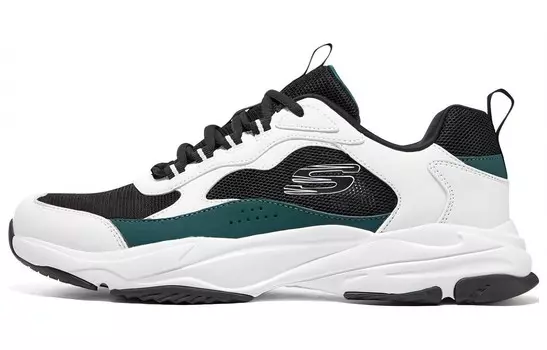Кроссовки мужские D"Lites 1.0 Chunky с низким верхом белого/зеленого цвета Skechers