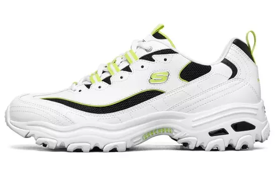 Кроссовки мужские D"Lites 1.0 Chunky с низким верхом Aurora Black/Zero Metalic/Green Spark Skechers