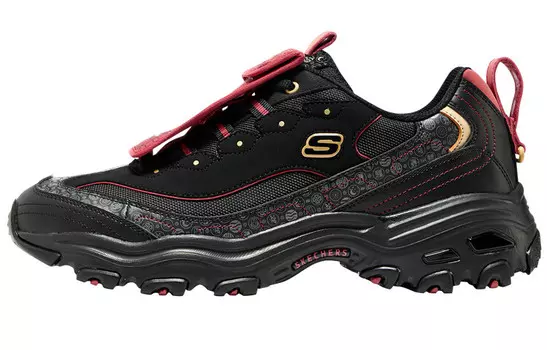Кроссовки мужские D"Lites 1.0 Chunky с низким верхом, черные/красные Skechers