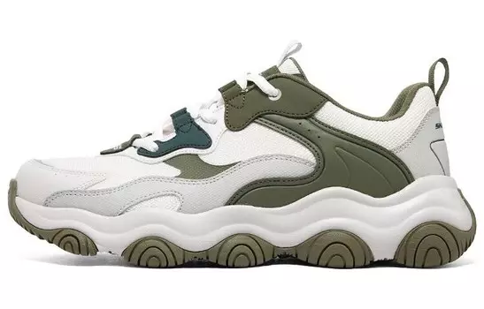 Кроссовки мужские D"Lites 1.0 Chunky с низким верхом белого/зеленого цвета Skechers