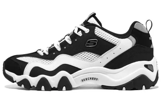 Кроссовки мужские D"LITES 2.0 Chunky среднего размера черного/белого цвета Skechers