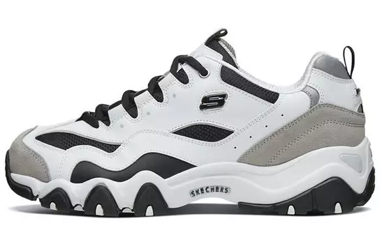 Кроссовки мужские D"LITES 2.0 Chunky среднего размера, белые/черные/серые Skechers