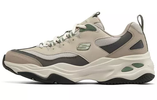 Кроссовки мужские D"Lites 4.0 Chunky с низким верхом, серо-коричневые/разноцветные Skechers
