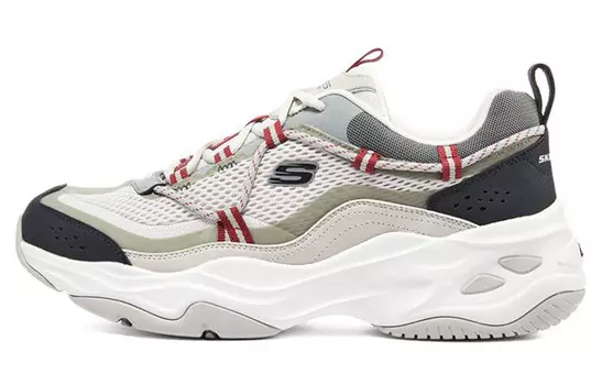 Кроссовки мужские D"Lites 4.0 Chunky с низким верхом серые / темно-синие / красные Skechers