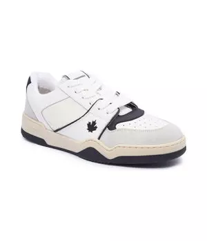 Кроссовки мужские Dsquared2 кожаные с кленовым листом, серый