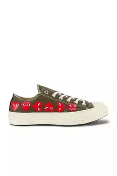 Кроссовки мужские Emblem Low Top Sneaker Comme Des Garcons Play, хаки