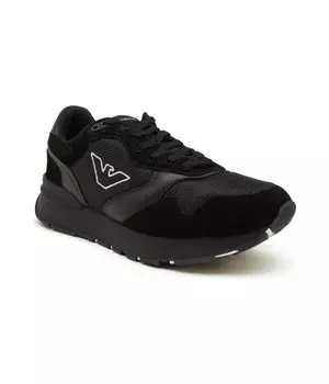 Кроссовки мужские Emporio Armani кожаные комбинированные, черный