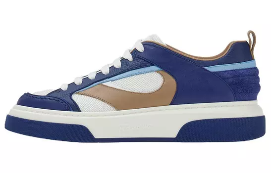 Кроссовки мужские Ferragamo, белый / синий/ зеленый