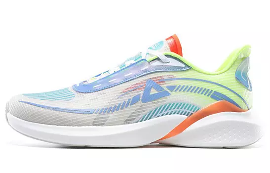 Кроссовки мужские Flick 002 с низким верхом бежевые/кисло-зеленые Peak