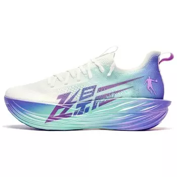 Кроссовки мужские Flying Shadow PLAID 1.5 с низким верхом белого, фиолетово-синего цвета Qiaodan