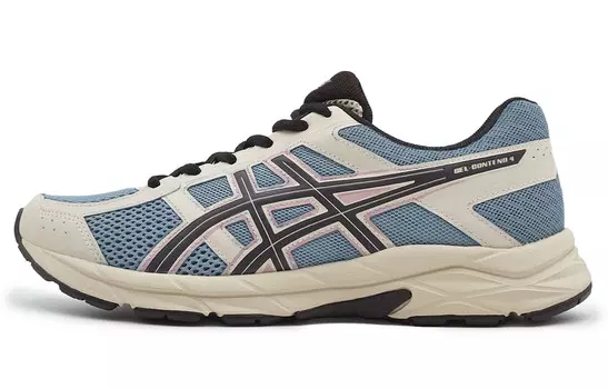 Кроссовки мужские Gel-Contend 4 с низким верхом, синие/бежевые Asics