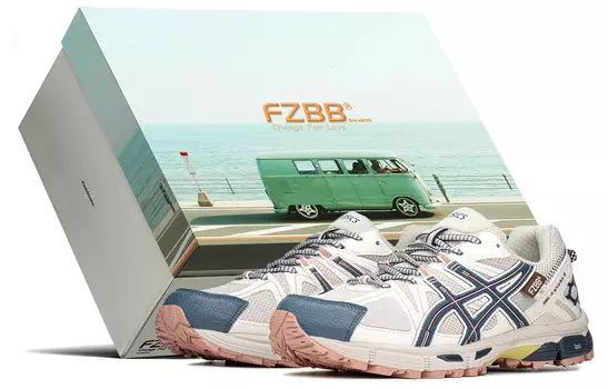 Кроссовки мужские Gel-Kahana 8 с низким верхом, белые/синие/коричневые Asics