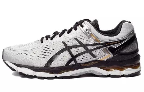Кроссовки мужские Gel-Kayano 22 с низким верхом, черные/белые/серебристые Asics